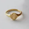 Обручальные кольца титановые стальные геометрические круглые круглое кольцо для женщин, очаровательно, заклятый день рождения подарок подарка Toby22