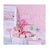 Andere Event -Party liefert 3d Rose Pearl Tree Tree Cake Topper Formbare schöne Einfügung Neuheit Cupcake Decor Baby Sh Dh9lm