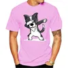 Męskie koszulki T Bawełna O-Neck Custom Printed Tshirt Men Shirt Zabawne odrobinę border Collie-Koszulka dla kobiet