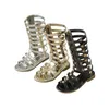 Sandals Summer Kids Sandals Fashion Girls Star Cut-outs Cool Boots Children Girls Sandals W0327