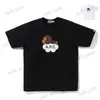 T-shirt da uomo 2023 New T-shirt a maniche corte APE Lettera Cartoon Little Ape Lover T-shirt girocollo allentata Abbigliamento da uomo T230328