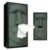 Tissue storage box creative Head Facial Tissue Box Holder Cover Dispenser Face Easter Island Retro Home Organization case #C Y2003231r