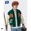 Męskie kurtki inflacja Vintage Vintage Baseball Kurtka Mężczyzna Kurtka Bomber Kurtka Bomber Kurtka baseballowa Unisex Hip Hop Płaszcz 230328