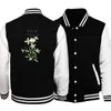 Herrjackor bokstav en basebolljacka kappa svart vit smal fit universitet varsity rockar uuniform motorcykel bombplan streetwear fleece 230327