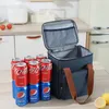 Aufbewahrungstaschen, wasserdichte, tragbare Outdoor-Picknick-Handtasche zum Arbeiten mit Reis, abnehmbarer Schultergurt, isolierte Reisetasche für Studenten