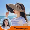 Szerokie czapki brzegowe przybycie letnia kapelusz damski Słońce Visor anty-ultrafiolet elastyczne puste górne czapki wielofunkcyjne opaski na głowę Gorraswide