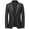 Costumes pour hommes Blazers Mode hommes décontracté motif foncé en relief Boutique costume/coupe ajustée Boutique robe de soirée Blazers veste manteau 230328