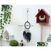 Novelty Items Handmade Dream Catcher Pendant Mini Car Ornaments Innovative Gifts Wind Chimes Dreamcatcher Natural Feathers Wall Dhdzw