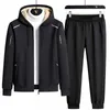 Suits-survêtements masculins 2023 Hiver Epple Mens sets Tracks Capoted Fleece Sportswear Zipper Pantal