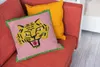 Kudde dekorativ kudde söt tecknad tiger täcker hösten djungel hem dekoration kudde djur soffa sovrum linne 230327