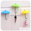 Hooks Rails Cute Colorf Umbrella Wall Hook Hair Pin Key Holder Organizer Decor Gifts Ga88 Drop Delivery 202 Dhf4M