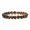 Pulsera de Buda con cuentas redondas de piedra Natural, ojos de tigre, Yoga, meditación para hombres y mujeres, joyería, envío directo 202 D4W