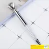 Creative Big Diamond Cristal Stylo À Bille En Métal Fantaisie CrystalPen Étudiant Cadeau École Fournitures De Bureau Signature Stylo D'affaires 9 Couleurs