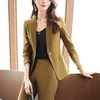 Women's Two Piece Pants Elegant Ladies Office Work Wear Blazers Professional Women Business Suits With And Jackets Coat Spring OL Styles