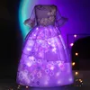 Girl's Dresses Uporpor Encanto Costume Princess LED Light Up Dress Glamour Girl Cosplay Isabela Mirabell Christmas Birthday Party Gown