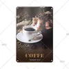 Retro Shabby Chic Kaffee Metall Blechschild Vintage Metallplaketten Vintage Poster für Küche Bar Café Kunst Malerei Dekoration Platte 30X20cm W03