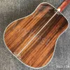 Anpassad riktig abaloninlägg Solid Spruce Top 41 tum dreadnaught Acoustic Guitar Ebony Fingerboard Wood Pickguard in Sunburst