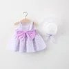 Fille robes 2023 jupe jarretelle Floral décontracté mignon princesse bébé petits vêtements 13-24m robe de baptême