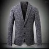 Mäns kostymer män grå blazer för 2023 två knappar festdräkt famouse designer bröllop blazers brudgum casual ull ytterkläder s-4xl 6201