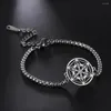 Charmarmbanden Dawapara S Merkabah Seed of Life Bracelet Sacred Geometrisch Symbool Spiritueel amulet roestvrij staal voor vrouwen