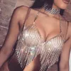 Ketens strass bra ketting sexy harnas beha's kwastje zomer strand dames sieraden dame vrouwelijke ketting accessoires