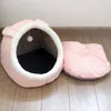 Katzenbetten Kätzchenliege Kissenbett Warmer Haustierkorb Winter Gemütliches Hauszelt Sehr weiche kleine Hundemattentasche für waschbare Höhlenkatzen