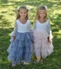 Robes de fille Enfant en bas âge enfant bébé fille robe fleur dentelle princesse robe fête bal robes formelles demoiselle d'honneur Pageant robes Tulle Tutu robe