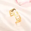 Klassische Armbänder Gliederkette Damen Markenbrief Offener Armreif 18 Karat vergoldet Geometrie Edelstahl Ausgehöhltes Armband Manschettenketten Designer Hochzeitsschmuck