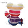 Artistic Giant Colorful Sitting Inflatable Bear Model Advertising Air Blow Up Cartoon Animal Balloon For Event