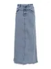 Skirts Tossy Denim Long For Women Casual High Street Low Waist Jeans Skirt With Pocket Zipper Streetwear Y2k Maxi