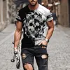 Hommes t-shirts été surdimensionné vêtements amples Vintage à manches courtes mode Amérique Route charpentier imprimé O col 230327