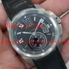 Calibre de W7100041 montre automatique pour hommes mode montres de sport pour hommes cadran noir et bracelet en cuir227r