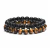 Beaded Natural Stone Round Bead Buddha Bracelet Tiger Eyes Yoga Meditation For Men Women Jewelry Drop Delivery 202 D4W