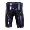 Shorts masculinos yizyif homens lingerie macio molhado look patente boxer shorts masculino fitness bodyouting workout homem de moda shorts de moda w0327