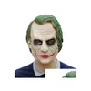 Feestmaskers Halloween clown masker latex head er dark ridder film rekwisieten wl1133 drop levering 202 dhnua