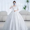 Party Dresses Vintage Princess Wedding Satin Simple Gown Shining Beading Slim Bridal Plus Size Robe De Mariee 230328