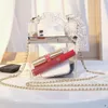 Torby wieczorowe akrylowe fioletowe sprzęgło Elegancka torebka torebka ślubna impreza torba na ramię panie wiadra dla kobiet 2023 luksus