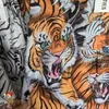 Camisas casuais masculinas 2023 WACKO MARIA Camisa Hundred Tiger Totem Full Printed Real Life Vedio Masculino Feminino Manga Comprida