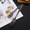 Dinnerware Sets 6Pcs Mini Fork Set For Fruit Cake Snack Stainless Steel Tea Dessert Mirror Gold Small Salad