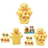 Five Little Ducks Animals Hand Puppets História contando berçário rima rima conto de fadas infantil brinquedo de aniversário presente de natal