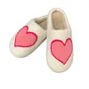 Slippers Love Heart Embroidery Bedroom Cozy Warm Indoor Slippers Woman Girl Shoes 230327