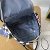 Torby szkolne wielofunkcyjne mini damskie plecak sprężynowy kolor kontrastowy Kolor Plaid Mała torba na ramię odpowiedni dla nastoletnich uczniów 230327