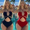 Bikinis eingestellt Badeanzug Frauen 2023 Sexy Bikini Anzug Badeanzug frauen Einteiliges Dreieck Einfarbig Ins Spitze Net Rot Badeanzug YA46 P230328