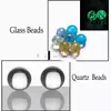 Perles de quartz / verre 6mm Insérez les perles terp tournent au fur et à mesure que le débit d'air augmente le fonctionnement parfait pour les plates-formes pétrolières en verre banger banger dab