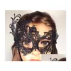 Party Masks Fine Diamond Mosaic Phoenix Lace Mask Christmas Masquerade Fun Drop Delivery 202 Dheay