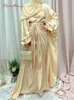 Ubranie etniczne Ramadan eid mody mody muzułmańsko abayas miękka szata muzulmane abaya elegancka jedwabisty muzułmańska arabska nabożeństwo ubranie wy824 230328