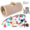 Pet Cat Toy Set Plush Washway Cat Stick Interactive Bell Ball Toy Toy Cat Supplies