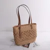 Strandtassen 2023 Nieuwe strand geweven tas eenvoudige enkele schouder dames s Fashion Straw 230327