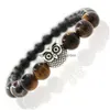 Beaded Owl Natural Stone Beads Bracelet Bangle For Men Women Stretch Yoga Jewelry Fashion Accessories Gifts Lovers Drop Delivery Dhf6K