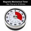 Kök Timers Magnet Mechanical Kitchen Timer 60 Minute Visual Countdown Timer med högt larm för barn och vuxna Bakning Matlagning Steaming 230328